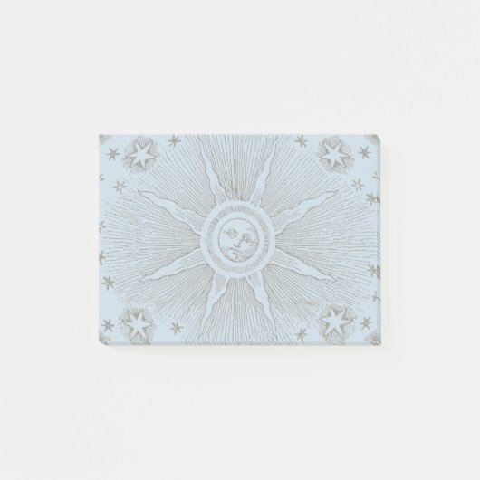 Post-it® Sun Stars Antique Nuit Ciel Médiéval Zodiac (Devant)