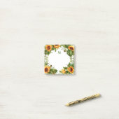Post-it® Sunflower Monogram Watercolor (Sur un bureau)