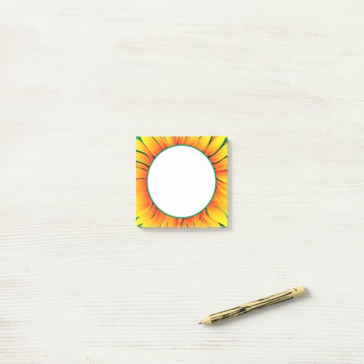 Post-it® Sunflower Post it Notes Sunshine (Sur un bureau)