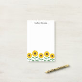 Post-it® Sunflowers - Ajouter Votre Nom (Sur un bureau)
