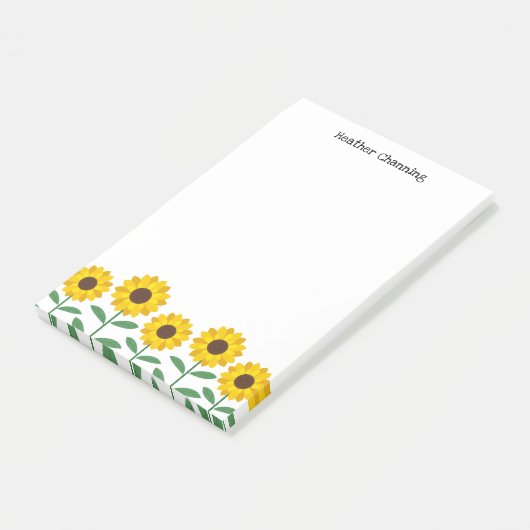 Post-it® Sunflowers - Ajouter Votre Nom (Incliné)