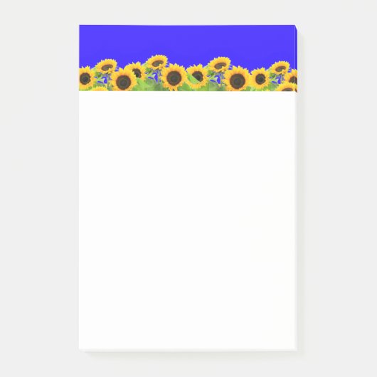 Post-it® Sunflowers Post it Notes couleurs du drapeau ukrai (Devant)