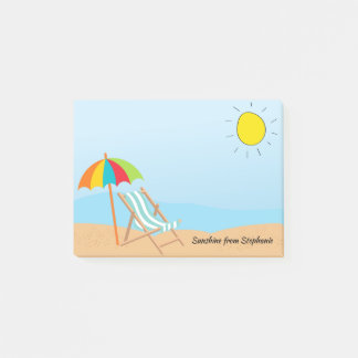 Post-it® Sunny Sky Beach Chaise et parapluie