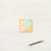 Post-it® Sunrise Ethnic Circle - Pink Orange Spearmint (Sur un bureau)