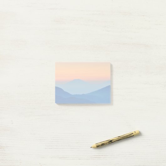 Post-it® Sunset Mountains Abstract (Sur un bureau)