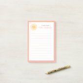 Post-it® Sunshine Cadeau d'appréciation personnalisé enseig (Sur un bureau)