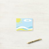 Post-it® Sunshine d'été amusant Personnalisé (Sur un bureau)