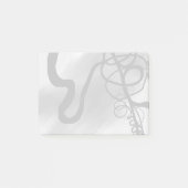 Post-it® Sur la grille : gris Abstrait, noir et blanc (Devant)