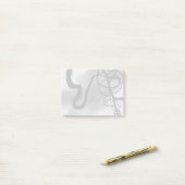 Post-it® Sur la grille : gris Abstrait, noir et blanc (Sur un bureau)