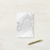 Post-it® Sur la grille : gris Abstrait, noir et blanc (Sur un bureau)