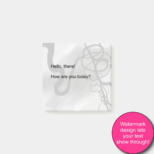 Post-it® Sur la grille : gris Abstrait, noir et blanc
