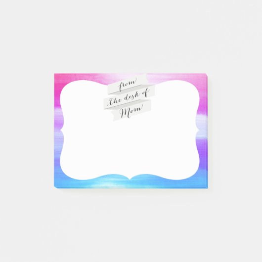 Post-it® sur le bureau de la maman, poster ses (Devant)