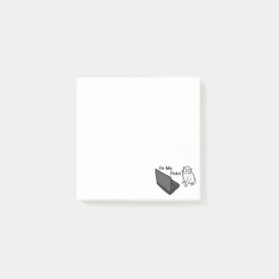 Post-it® Sur mon puter Mème de chat blanc drôle d'ordinateu