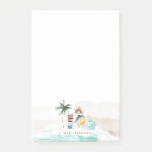 Post-it® Surf Retro Summer Boho | Monogramme personnalisé (Devant)