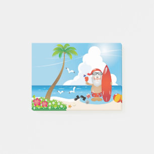 Post-it® surfer santa claus