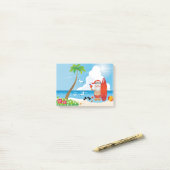 Post-it® surfer santa claus (Sur un bureau)