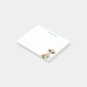 Post-it® Suricate et fleurs personnalisés mignons (Incliné)
