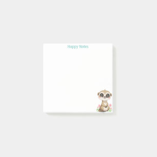 Post-it® Suricate et fleurs personnalisés mignons