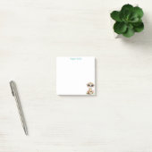 Post-it® Suricate et fleurs personnalisés mignons (Bureau)
