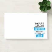 Post-it® Survivant de l'attaque cardiaque, je me suis battu (Bureau)