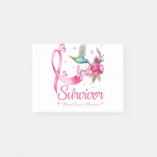 Post-it® Survivant Hummingbird Ribbon Cancer du sein
