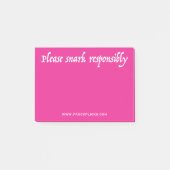 Post-it® Svp de Snark notes collantes de façon responsable (Devant)