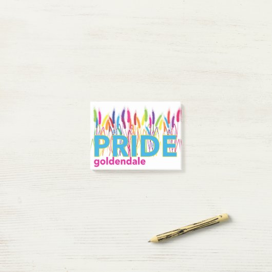 Post-it® Swag PRIDE Goldendale (Sur un bureau)