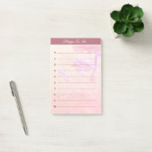 Post-it® Swan Lake Choses à faire sur Rose Gold Lined (Bureau)