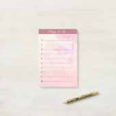Post-it® Swan Lake Choses à faire sur Rose Gold Lined (Sur un bureau)