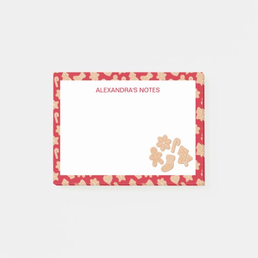 Post-it® Sweet Christmas Gingerbread Motif de cookies (Devant)