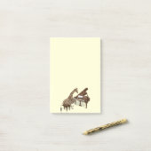 Post-it® Sweet Giraffe Aime Jouer Piano (Sur un bureau)