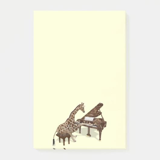 Post-it® Sweet Giraffe Aime Jouer Piano (Devant)