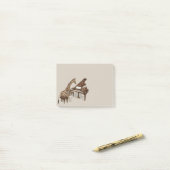 Post-it® Sweet Giraffe Aime Jouer Piano (Sur un bureau)
