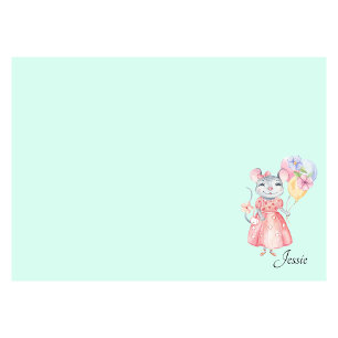 Post-it® Sweet Little Mouse Ajouter Nom Choisir Couleur Pos