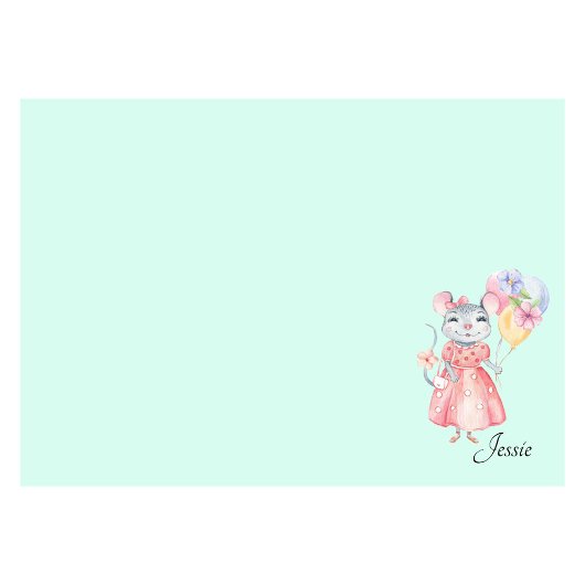 Post-it® Sweet Little Mouse Ajouter Nom Choisir Couleur Pos