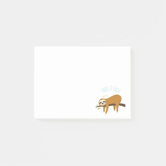 Post-it® Sweet Napping Sloth "Take It Easy" (Devant)