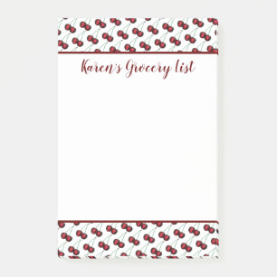 Post-it® Sweet Summer Cherry Cherries Fruit Épicerie Liste
