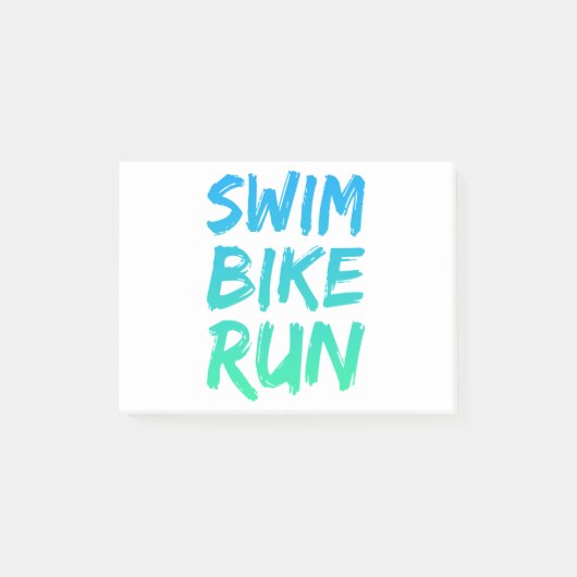 Post-it® Swim Bike Run superbe design (Devant)