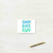 Post-it® Swim Bike Run superbe design (Sur un bureau)