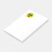 Post-it® Symbole BioHazard Jaune (Incliné)