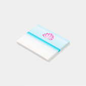 Post-it® Symbole bouddhiste rose d'origine Fleur Lotus (Incliné)