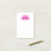Post-it® Symbole bouddhiste rose d'origine Fleur Lotus (Sur un bureau)