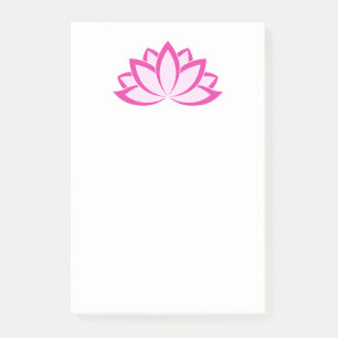 Post-it® Symbole bouddhiste rose d'origine Fleur Lotus