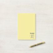 Post-it® Symbole chrome Gemini (Sur un bureau)
