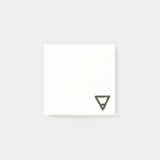 Post-it® Symbole d'alchimie de l'élément rocheux de la Terr (Devant)