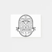 SYMBOLE DE BADGE ZODIAC CAPRICORN STROKE