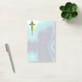 Post-it® SYMBOLE DE CADUCE D'OR MONOGRAMME Bleu Turquoise (Bureau)