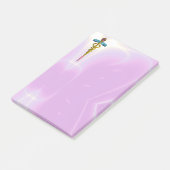 Post-it® SYMBOLE DE CADUCE D'OR MONOGRAMME Rose Lilac (Incliné)