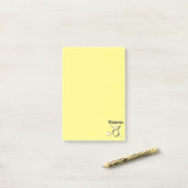 Post-it® Symbole de chrome de Taureau (Sur un bureau)