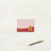 Post-it® Symbole de danger de poivre chaud (Sur un bureau)